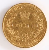 Victoria, Australia Sovereign, Sydney Mint, 1870