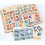 Stamps, world housed in an "Improved" stamp album plus some loose