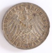Wilhelm II, Drei Mark, 1912