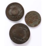 Brazil, coins to include 20 Reis (Colonial coinage) 1814, 20 Reis and 40 Reis, (3)