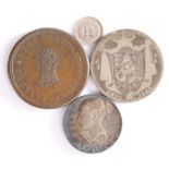 British Coins, to include a George IIII half Crown, a Queen Victoria 1/12 pence 1843,  Queen