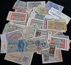 Collection of bank notes from Germany