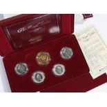 Royal Australian Mint "The Royal Ladies" coin set, Comprising four $25 coins and a gilt medallion