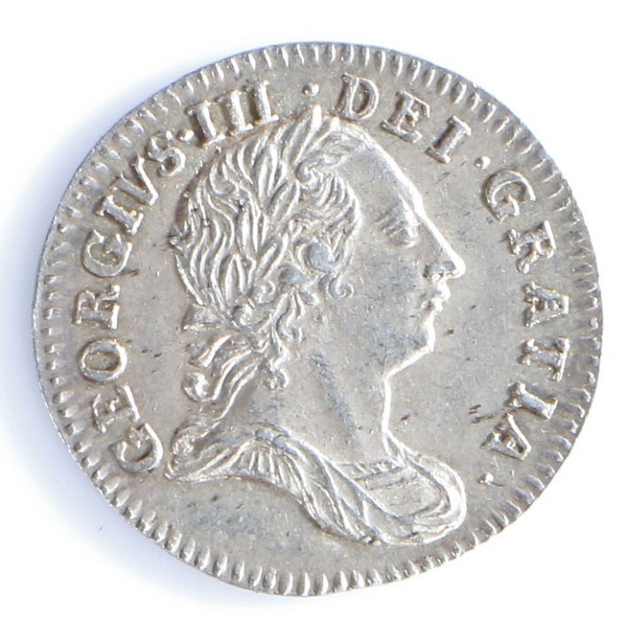 George III Three Pence, Young bust, 1762