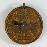 Edward VII & Queen Alexandra coronation 1902 medallion, 4.5cm diameter