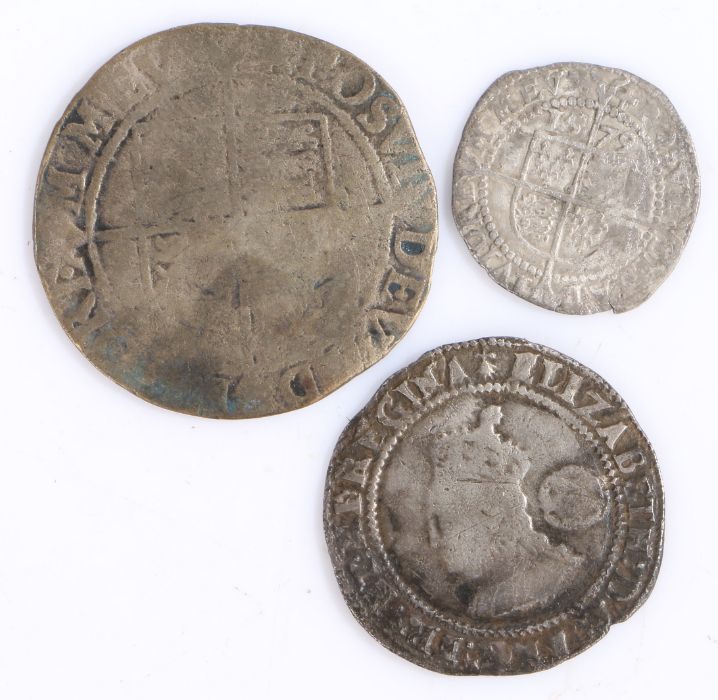 Elizabeth I, to include a Shilling, Halfgroat 1571 and Sixpence 1579, (3)