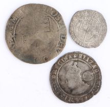 Elizabeth I, to include a Shilling, Halfgroat 1571 and Sixpence 1579, (3)