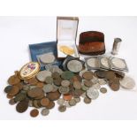 Collection of coins, to include Crowns, various lower denominations, Decimal set, Victoria Three