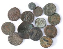 Collection of Roman coins, together with a Byzantine coin, (2)