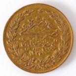 Turkey, 100 Piastres Gold coin, Abdulaziz 1861-1876