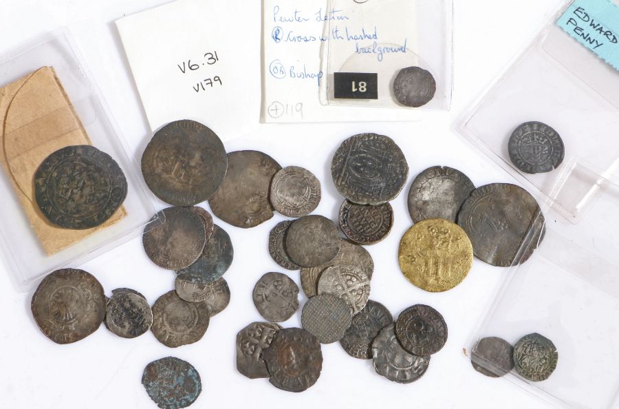 Collection of hammered coins, to include Edward to Elizabeth I, also some milled coins, European