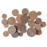 Collection of 18th and 19th Century European copper coinage, to include 1853 2 Pfenninge, 1849