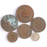 East India Company coins, various dates and denominations