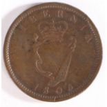 George III Hibernia penny, 1805