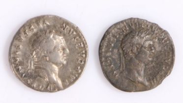 Roman Denarius, Vespasian, together with another Denarius, (2)
