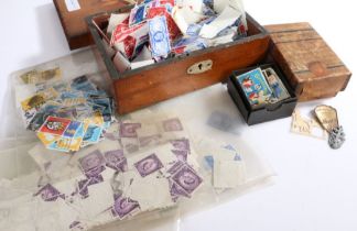 Stamps- GB box and packets of used pre decimal