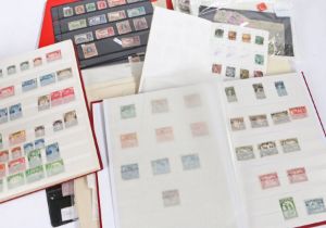 Stamps, French colonies, Ethiopia, Sudan, Aden, Belgian Congo, India, Pakistan, two albums +