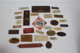Collection of East Anglian and other regions trade plaques for various firms including boat