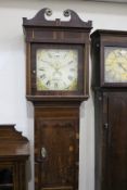 George III oak, rosewood and satinwood strung 30 hour longcase clock by W.H. Griffiths, Bishops