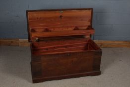 Mid 20th Century Cedar chest of rectangular form with with integral tray, With makers mark for