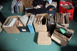 4 boxes and two cases containg 78 rpm shellac records.