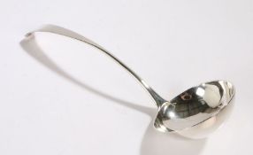 George III Scottish silver ladle, Edinburgh 1808, maker LB, the old English patter handle initialled