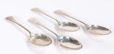 Four Edward VII silver tablespoons, London 1907, maker William Hutton & Sons Ltd. the old English