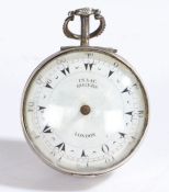 George III silver pocket watch designed for the Turkish market, the case London 1786, maker Joseph