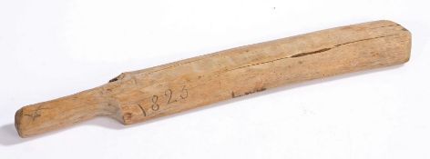 19th Century Swedish wash bat/paddle, dated 1823, 47cm long