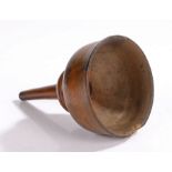 19th Century treen wine funnel, of typical form, 16cm high