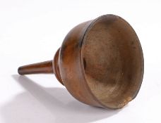 19th Century treen wine funnel, of typical form, 16cm high