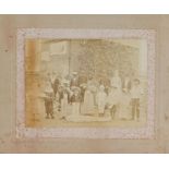 Victorian photograph, with a group of children dressed in in stage fancy dress costume, 30cm x 25cm