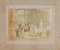 Victorian photograph, with a group of children dressed in in stage fancy dress costume, 30cm x 25cm
