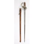 First World War Royal Engineers pattern Officers Sword, George V cypher to the hilt, engraved blade,