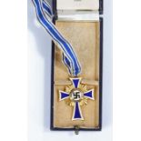 German Third Reich Mothers Cross in Gold (Ehrenkreuz der Deutschen Mutter in Gold) , in fitted case,