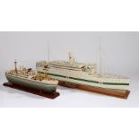 Scale model of the Second World War Hospital Ship RMS Atlantis, originally a passenger ship with the