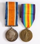 First World War pair of medals, 1914-1918 British War Medal and Victory Medal (808 DVR. A.W.