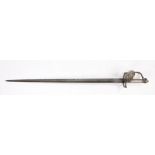 Scarce 18th century short sword to a Yeoman Warder of the Tower of London, steel blade, brass