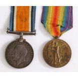 First World War pair of medals, 1914-1918 British War Medal and Victory Medal (57684 PTE. 1. A.