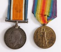 First World War pair of medals, 1914-1918 British War Medal and Victory Medal (57684 PTE. 1. A.