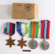 Second World War group of medals, 1939-1945 Star, Atlantic Star,with seperate clasp 'France and