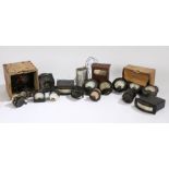 Selection of vintage ampmeters, speedometers, galvanometers, military, GPO, etc, (qty)