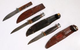 Vintage William Rodgers sheaf knife, maker name and 'I Cut My Way' to ricasso, blade 11.5 cm,