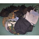 Quantity of bags including bundle of 1937 Equipment style backpacks, (qty)