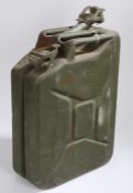British army 5 gallon jerrycan, War Department marked with broad arrow and dated 1965