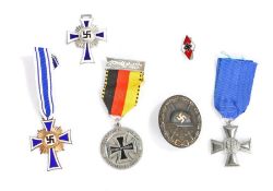 Selection of reproduction German Third Reich awards together with a post war commemorative/reunion