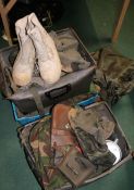 Mixed lot of equipment, ammunition pouches, water bottle holders, kidney pouches, small packs,
