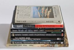 Collection of Jane's reference books to include War at Sea 1897-1997, Battleships of the 20th