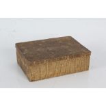 Early 20th Century snake skin mounted cigarette/cigar box, the hinged lid opening to reveal a