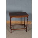 Edwardian mahogany and marquetry inlaid side table, the oval fan marquetry inlaid top above four